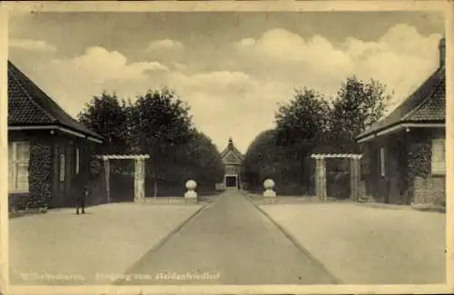 Ak Wilhelmshaven an der Nordsee, Heldenfriedhof, Eingang