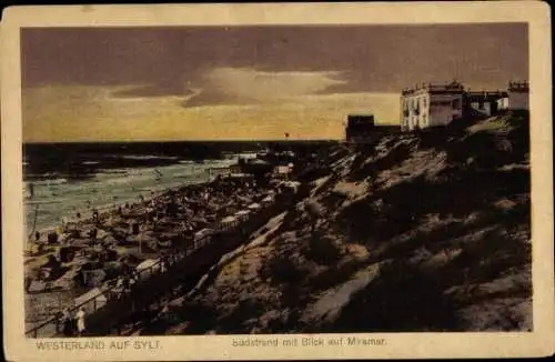 Ak Westerland auf Sylt, Südstrand, Miramar