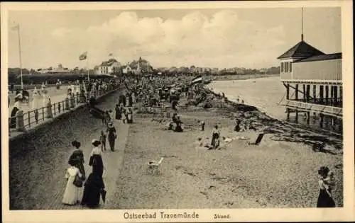 Ak Ostseebad Travemünde Lübeck, Strand