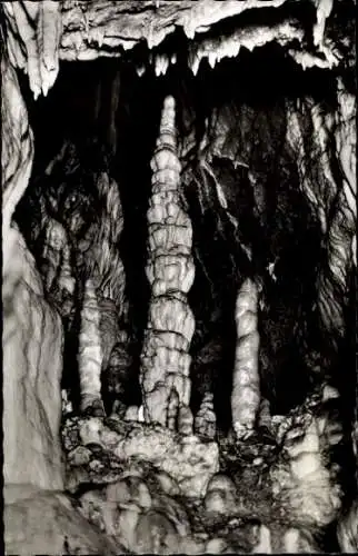 Ak Pottenstein in Oberfranken, Teufelshöhle, Kreuzigungsgruppe