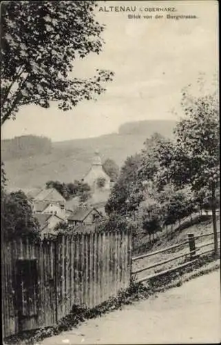 Ak Altenau Clausthal Zellerfeld im Oberharz, Blick von der Bergstraße