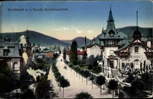 Ak Neustadt an der Haardt Neustadt an der Weinstraße, Maximilianstraße