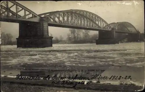 Ak Germersheim am Rhein, Brücke, Eistrieb