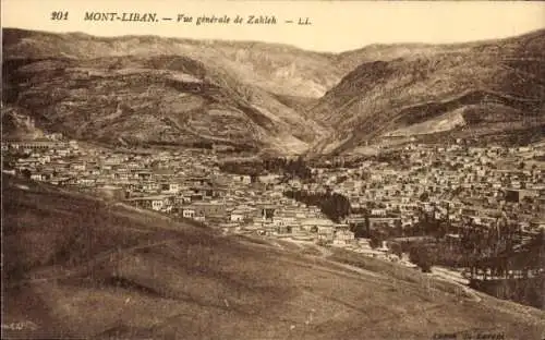 Ak Ain Fidjeh Mount Libanon Syrien, Gesamtansicht von Zahleh