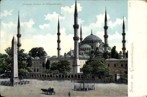 Ak Konstantinopel Istanbul Türkei, Mosquée Ahmed et l'Hippodrome