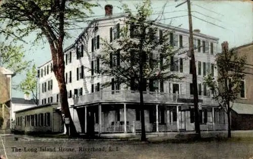 Ak Riverhead Long Island New York USA, Long-Island-Haus