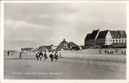 Ak Noordwijk aan Zee Südholland, Partie am Strand, Hotels