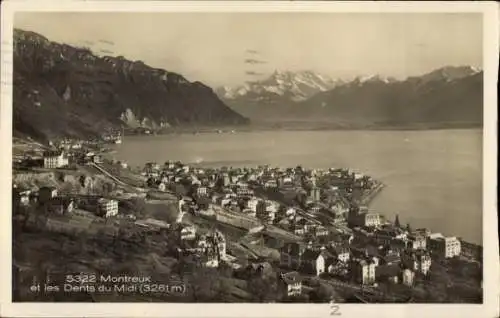 Ak Montreux Kanton Waadt Schweiz, Panorama, Dents du Midi