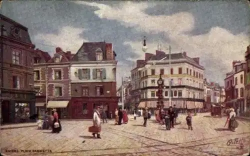 Ak Antwerpen Antwerpen Flandern, Place Gambetta