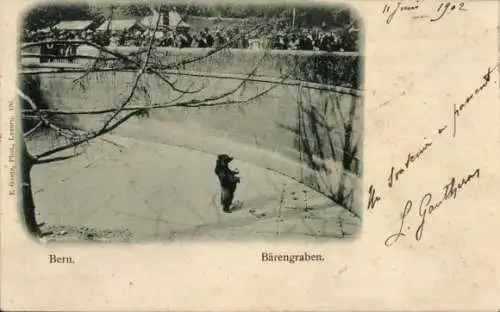 Ak Bern Stadt Schweiz, Bärengraben