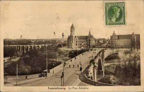 Ak Luxembourg Luxemburg, Die Adolphe-Brücke
