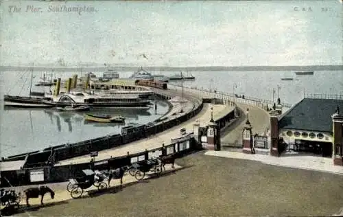 Ak Southampton Hampshire England, Pier