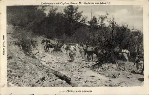 Ak Marokko, Feldzug, Artillerie