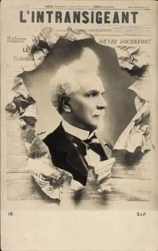 Zeitungs Ak L'Intransigeant, Schriftsteller Henri Rochefort, Dreyfus Affäre