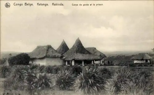 Ak Katanga RD Kongo Zaire, Wachhaus und Gefängnis