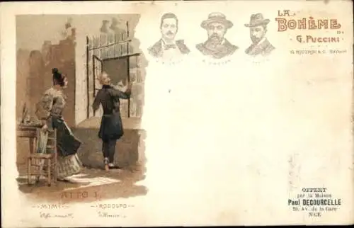 Litho Opernszene, La Boheme, Puccini