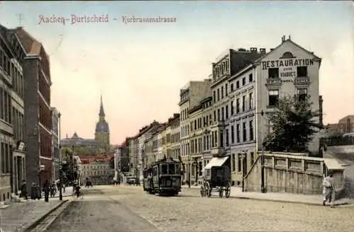 Ak Burtscheid Aachen Nordrhein Westfalen, Kurbrunnenstraße, Restaurant