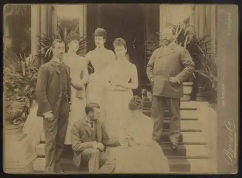 Cabinet Foto König Edward VII. v. Großbritannien mit Familie