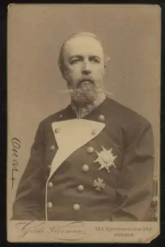 Cabinet Foto König Oskar II. von Schweden