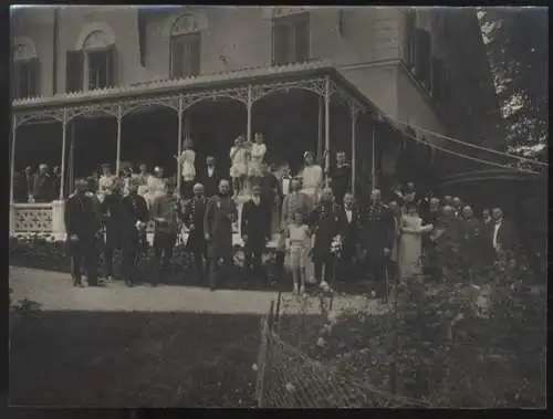 Fotografie Gruppenbild u.a. Carola v. Urach, Charlotte v. Luxemburg, Prinz v. Thurn&Taxis