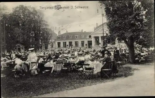 Ak Kirchrode Hannover in Niedersachsen, Tiergarten Restaurant, Außenansicht