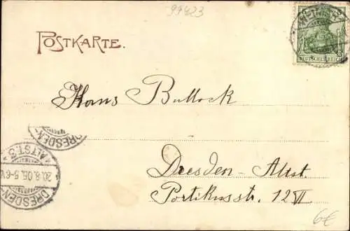 Ak Weimar in Thüringen, Goethe Haus, Straßenpartie