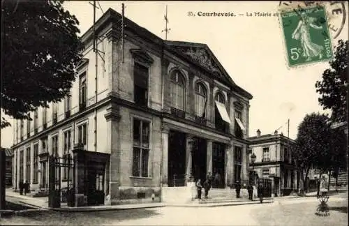 Ak Courbevoie Hauts de Seine, La Mairie