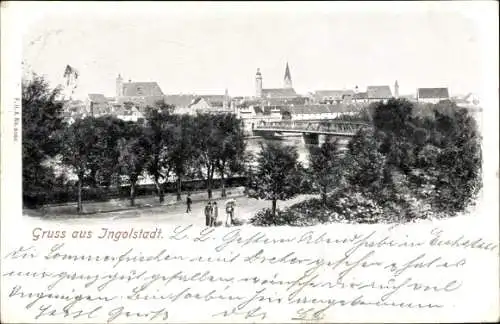 Ak Ingolstadt Oberbayern, Teilansicht