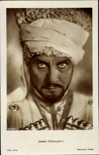 Ak Schauspieler Iwan Mosjukin, Portrait, Turban