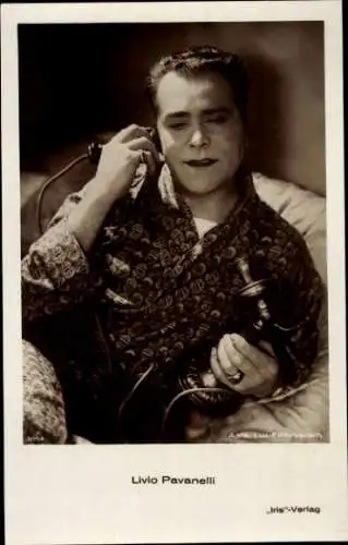 Ak Schauspieler Livio Pavanelli, Portrait, Telefon