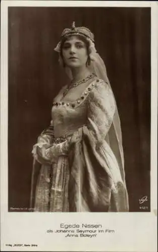 Ak Schauspielerin Egede Nissen, Portrait, als Johanna Seymour, Film Anna Boleyn