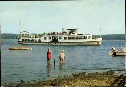 Ak Motoschiff Utting auf dem Ammersee