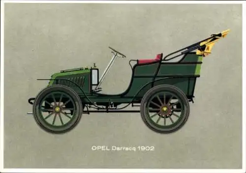 Ak Auto, Opel Darracq, Baujahr 1902