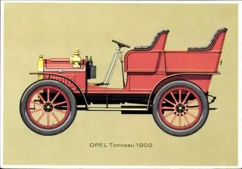 Ak Auto, Opel Tonneau, Baujahr 1902