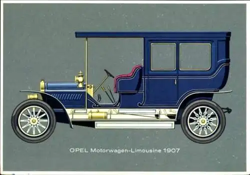 Ak Opel Motorwagen Limousine um 1907