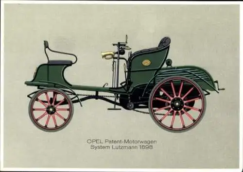 Ak Auto, Opel Patent-Motorwagen System Lutzmann, Baujahr 1898