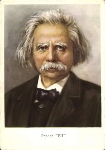Künstler Ak Komponist und Pianist Edvard Grieg, Portrait
