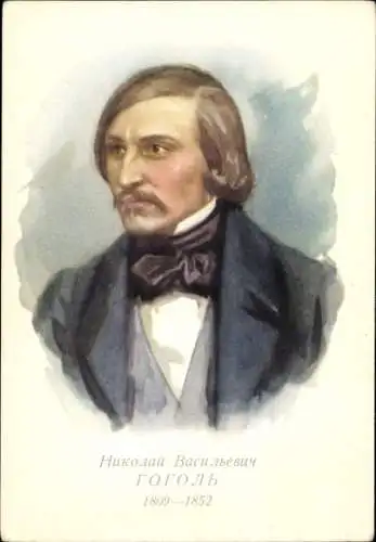 Künstler Ak Schriftsteller Nikolai Wassiljewitsch Gogol, Portrait