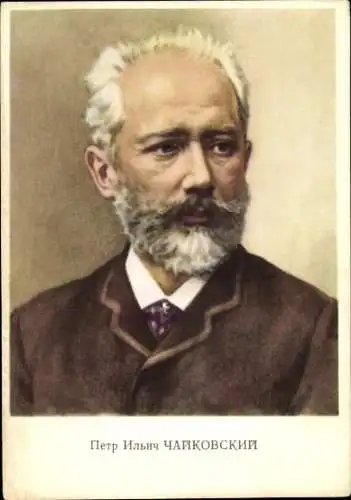 Künstler Ak Komponist Pjotr Iljitsch Tschaikowski, Portrait