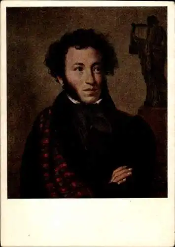 Künstler Ak Dichter Alexander Sergejewitsch Puschkin, Portrait