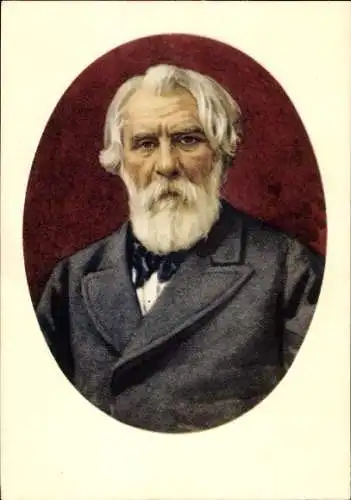 Künstler Ak Schriftsteller Iwan Sergejewitsch Turgenew, Portrait