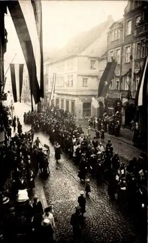 Foto Ak Lutherstadt Wittenberg, Festumzug 400 Jahre Reformation 1917, Collegienstraße