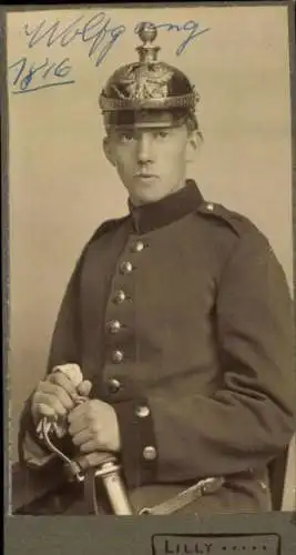 Kabinett Foto Deutscher Soldat in Uniform, Wolfgang, Portrait