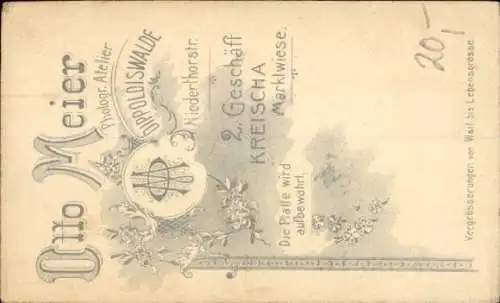 Studentika Kabinett Foto Dippoldiswalde, Student, Portrait