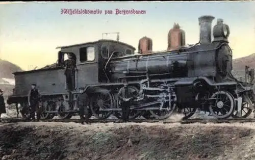 Ak Bergen Norwegen, Bergensbanen, Höifjeldslokomotive