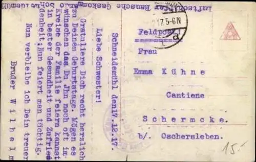 Ak Flugzeug Germania Doppeldecker, Sanke 324