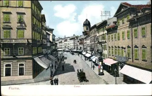 Ak Rijeka Fiume Kroatien, Corso