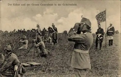 Ak Das Deutsche Heer, Kaiser Wilhelm II. und der Große Generalstab in der Gefechtslinie