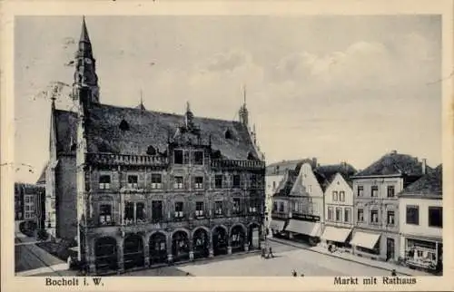 Ak Bocholt im Münsterland, Markt, Rathaus