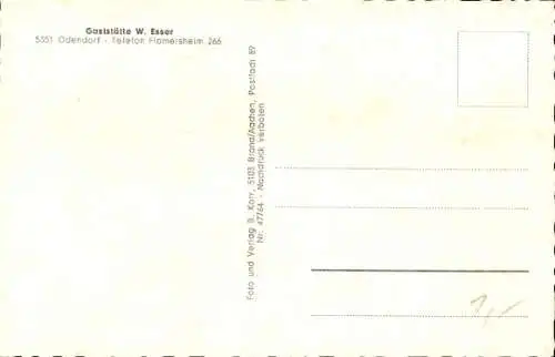 Ak Odendorf in Westfalen, Kirche, Schule, Gaststätte Esser